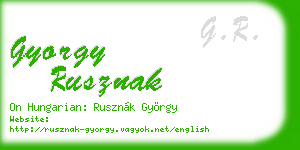 gyorgy rusznak business card