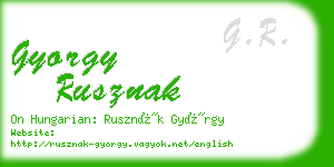 gyorgy rusznak business card